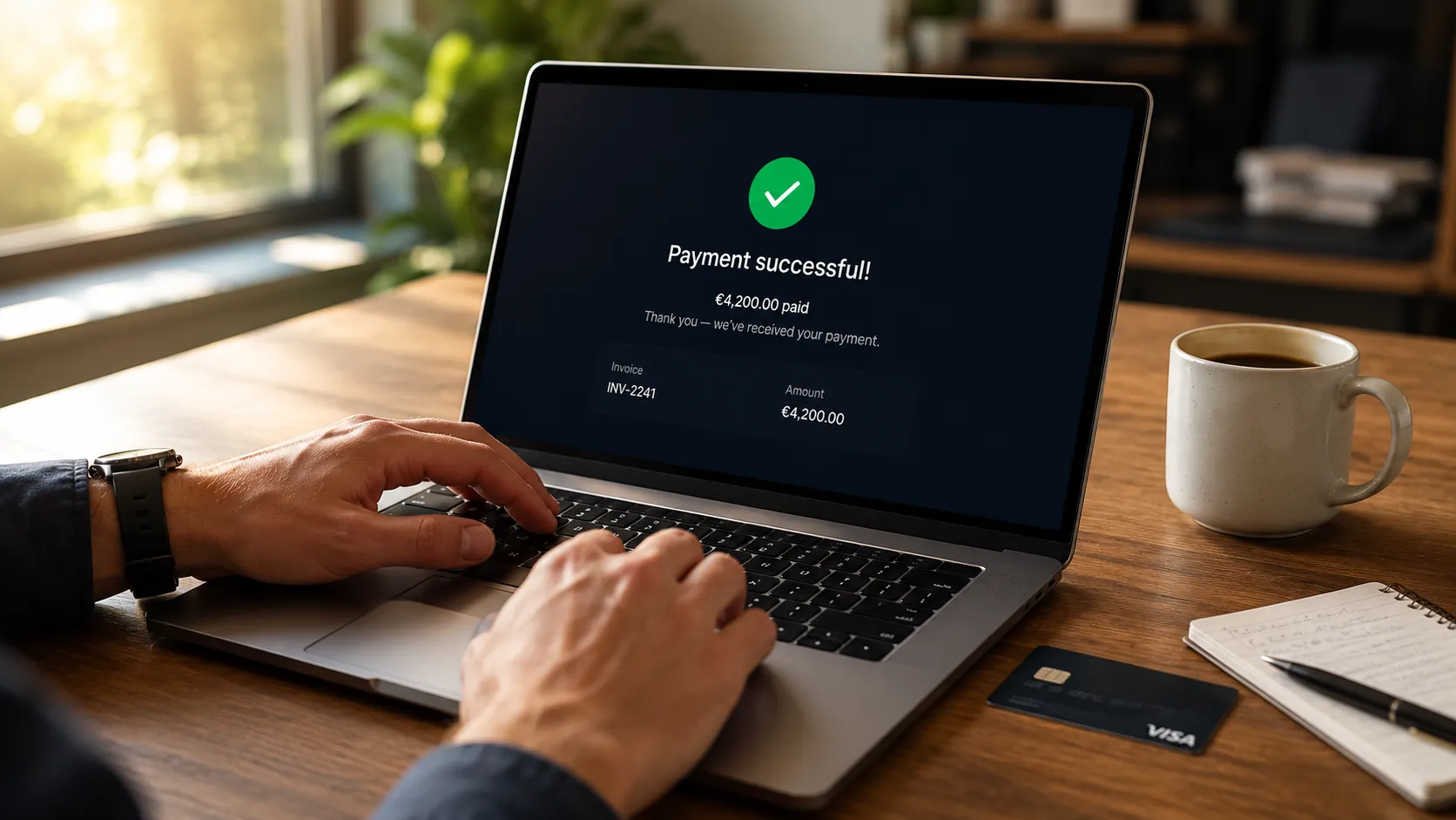 Flovanta Stripe payment link in reminder